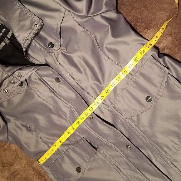 London Fog Women's Ladies' Spring Fall Pea Coat / Sz XL / Grey w metallic sheen - Picture 12 of 17